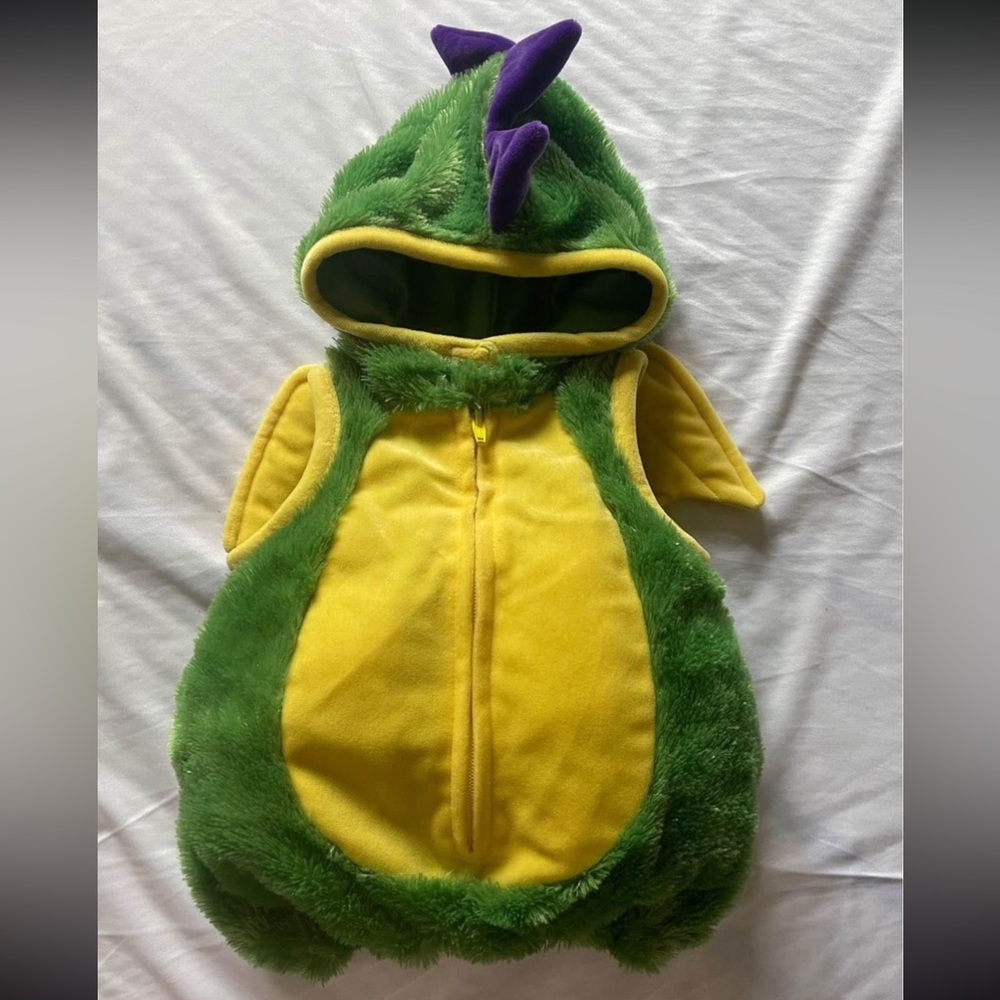 Imagine Toddler Costume Green Dragon Plush Tail Zip Up Hoodie Full Play